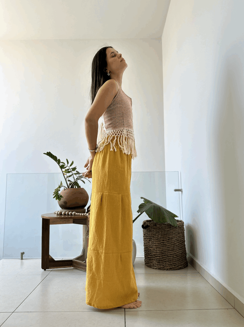 Pantalón Aura Mostaza - Imagen 3